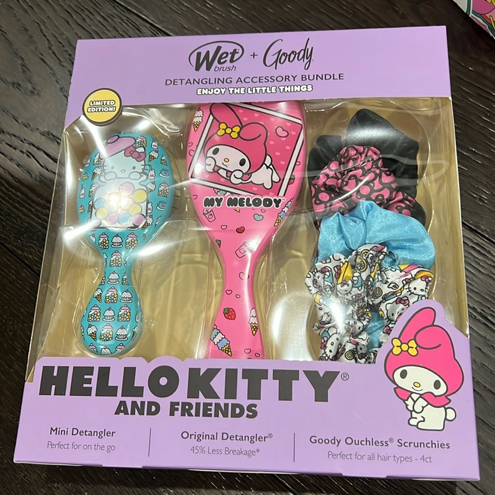 🆕 Wet Brush + Goody Detangling Bundle Hello Kitty